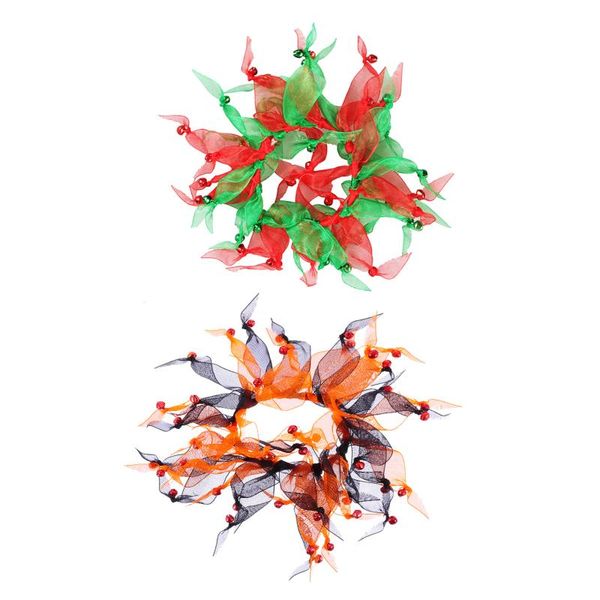 

cat collars & leads 2pcs pet christmas costume small dog puppy collar with bells