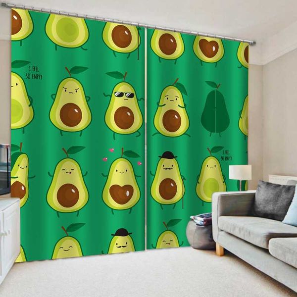 

curtain & drapes cartoon curtains for children kids room lovely printed windows green living bedroom kitchen decoration
