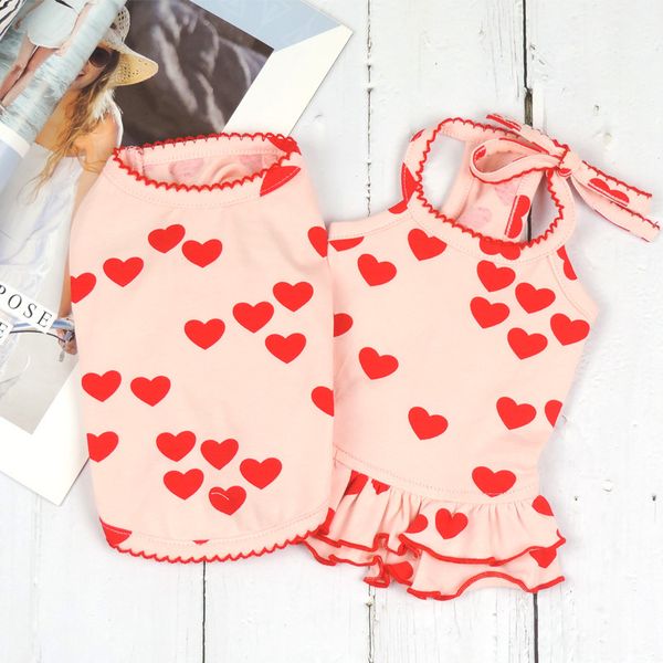 

pet dog cloth summer thin suspender skirt vt couple teddy bear small tea cup 1 kg