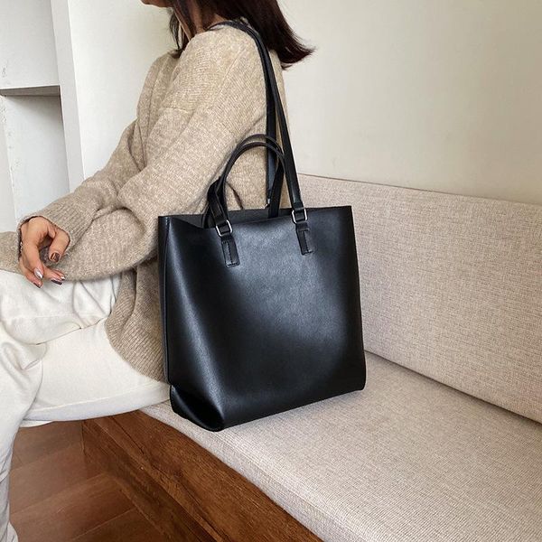 

women's leather tote shoulder shopping fashion big handbags