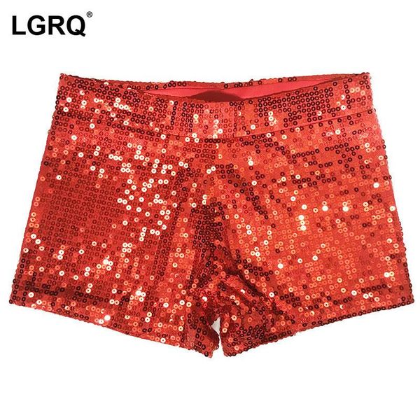 

women's shorts [lgrq] women wide leg blue sequins hight street straight fit trousers fashion tide spring summer 2021 19d1585, White;black