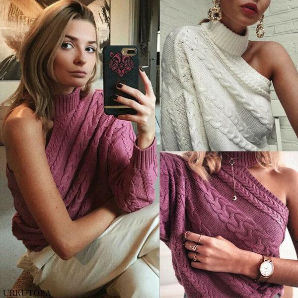 

women's vests women winter turtleneck knitted pullover sweater knitwear jumpers, Black;white