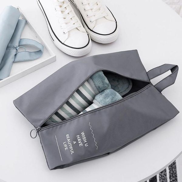 

storage bags waterproof zipper shoes bag organizer pouch portable for travel laundry polyester applicable