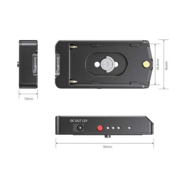 Placa de adaptador de bateria NP-F de câmera para baterias tipo sony EB2504