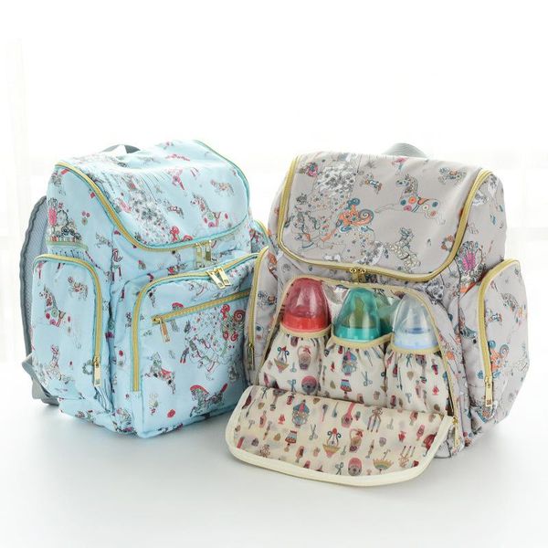 

diaper bags fashion multi-functional waterproof thermal insulation mummy bag mother baby backpack for travel print maternity