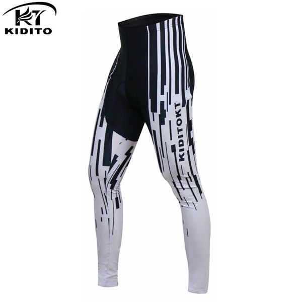 

racing pants kiditokt 2021 winter thermal fleece cycling mtb bicycle tights mountain bike trousers with 3d gel padded, Black;blue