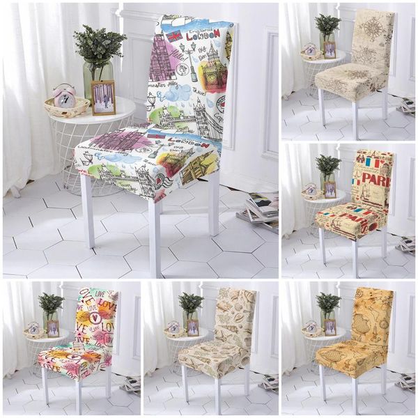 

elastic dining chair cover spandex stretch slipcover long back seat for room office banquet wedding covers