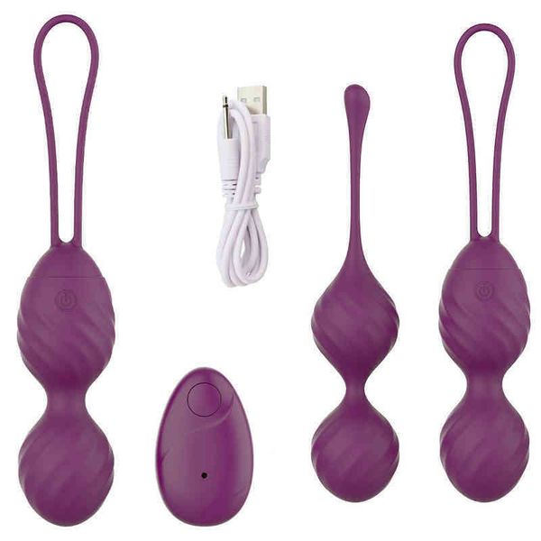 Nxy Palline Della Vagina Vibratore Trainer Giocattoli Del Sesso Silicone Ben Wa Stringere Ginnico Kegel Palla Uovo Vibrante Giocattolo Delle Donne 1215