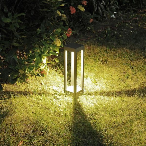 

lawn lamp ac90-265v die-cast aluminum outdoor waterproof (ip65) landscape park lights door pillar h200mm lamps