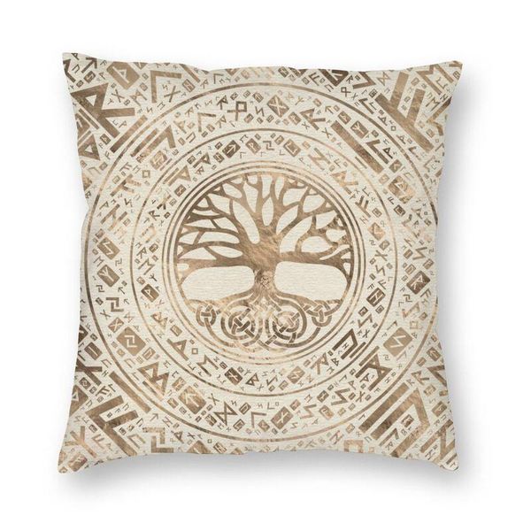 

cushion/decorative pillow tree of life yggdrasil runic pattern cushion cover vikings floor case for living room cool pillowcase home decorat