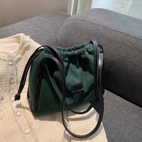 

evening bags high-quality ladies shoulder bag 2021 large-capacity female with a fashionable korean version of solid color soft bread