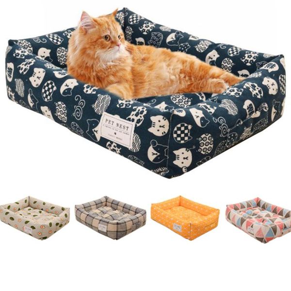 

kennels & pens pet dog bed summer soft breathable kitten cushion mat ice silk pad portable puppy kennel beds for small medium large dogs cat