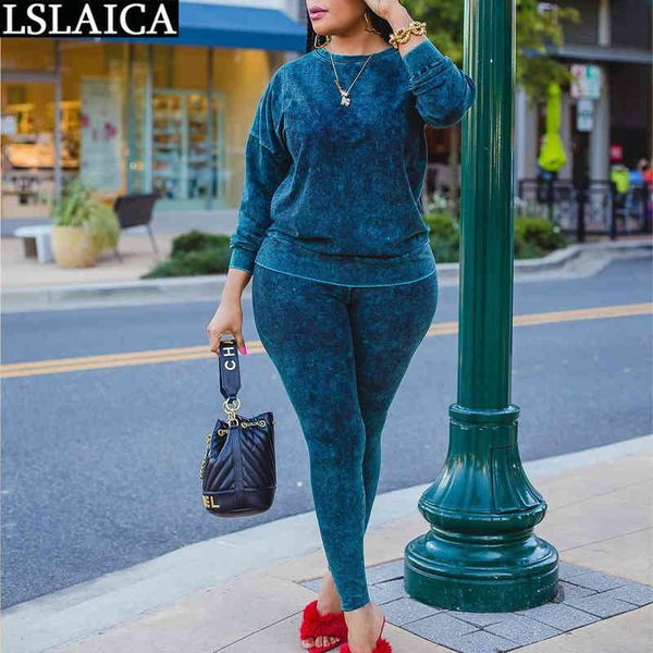 

fashion plus size tracksuit women loose trousers sports party streetwear two piece set casual solid dresy damskie 210520, White