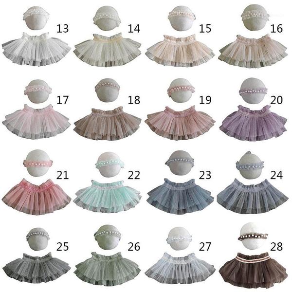 

skirts born pography props lace skirt pearl headband set po shooting costume, Blue