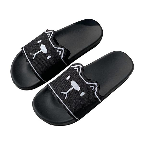 

slippers 999xg fashion women's summer slides bathroom bath seaside holiday beach cute cartoon sandals, Black