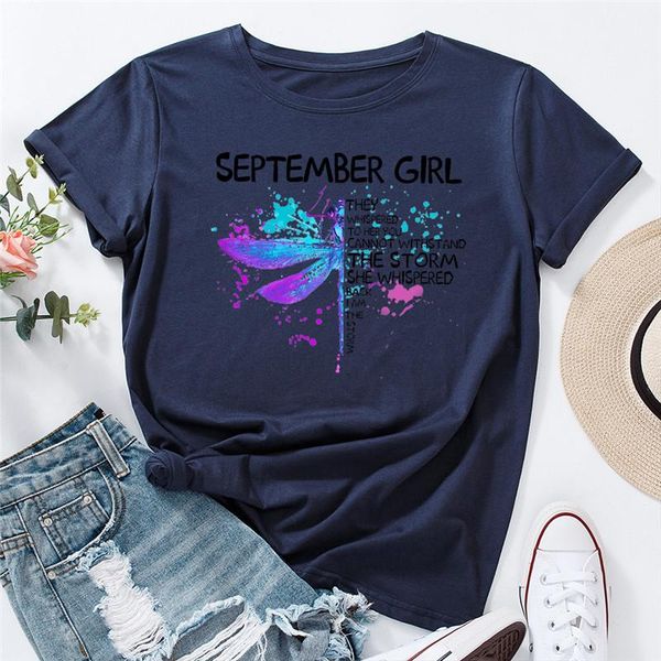 

women's t-shirt 2021 women plus size tshirt fashion dragonfly print t shirt 100%cotton o neck short sleeve tshirts graphic tee, White
