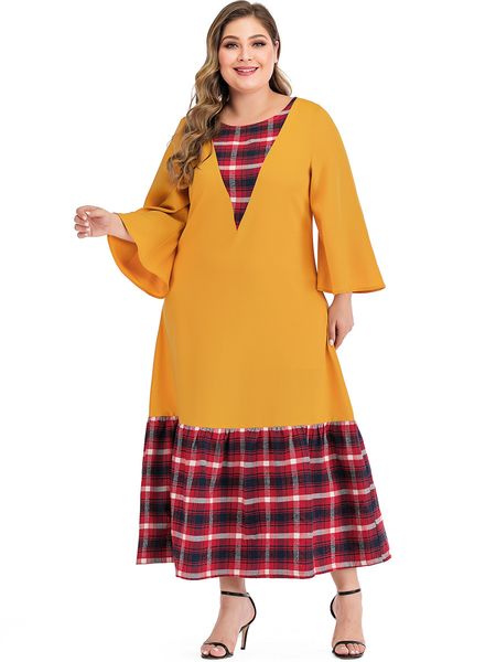 

women's plus size hy89320# large contrast stitching