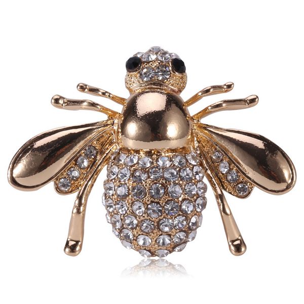 

factory selling diamond inlaid bee brooch high grade clothing accessories brooch christmas