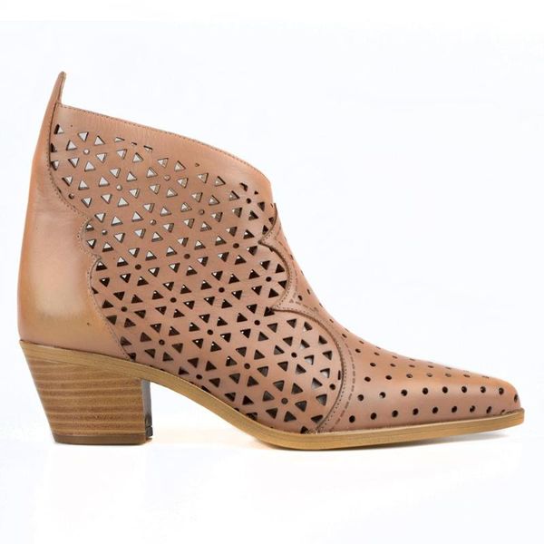 

boots footcourt- summer cowboy for women brown genuine leather shoes pointed toe western season handcraft, Black