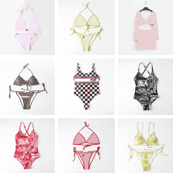 

22 styles womens swimwear designer bikinis full letter print ladies swimsuit for party vacation, White;black
