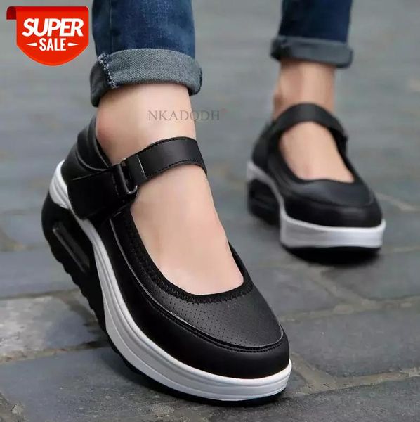 

2021 new white color round head female sneakers mesh shoes women breathable casual shallow mouth thickening non-slip flat shoes #cd8q