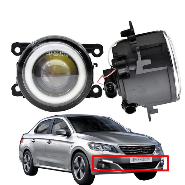 FOG Light 2 x Acessórios de carro Faróis de alta qualidade Lâmpada LED Drl com para Peugeot 301 2012-2018