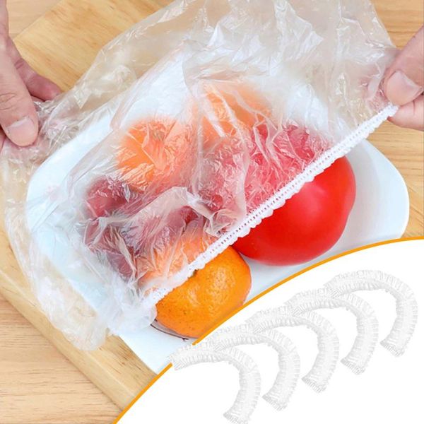 

disposable dinnerware 200pcs reusable bowl covers with elastic non-toxic cover fruit bowls keeping fresh kitchen storage bags