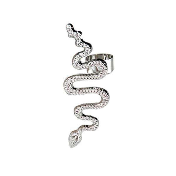 Gótico Punk Snake Earing Cuff Clips Sin Piercing Clip no perforado Pendientes Ear Cuffs para Mujeres Hombres Joyería negra 1 pieza