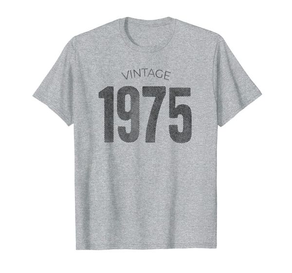 

vintage made in 1975 t-shirt 44th birthday gift t-shirt, White;black