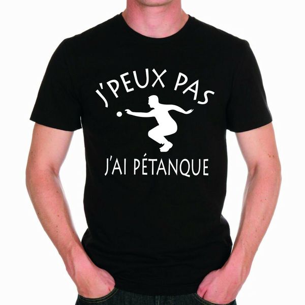 

mens t-shirt i cannot i petanque, White;black