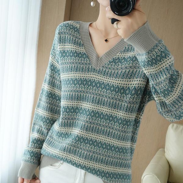 

women's sweaters v-neck knitted cashmere sweater color block slim pullover wearing casual base ladies, White;black