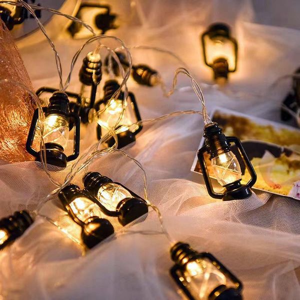 

strings water oil led string lamps retro lantern outdoor battery/usb powered light garden holloween christmas fairy decor holiday lights