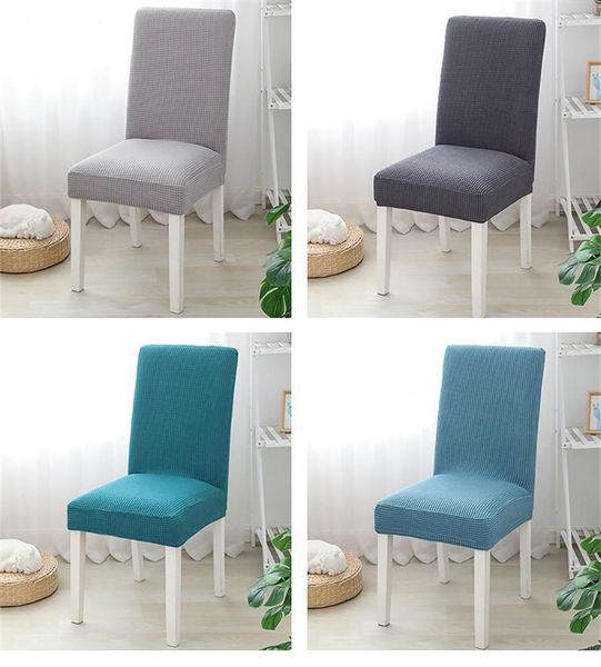 

elastic stretch chair covers removable solid dining protector slipcovers dust-proof for home banquet wedding party el