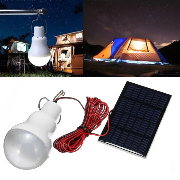 

15w/20w solar panel power led bulb light portable outdoor camping emergency lamp - 15