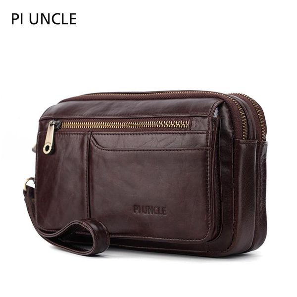 

wallets brand men's business handbag leather long wallet passport / phone clip large capacity certificate bag, Red;black