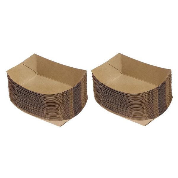 

gift wrap 50pcs snack severing plate paper for food baked box fried holder