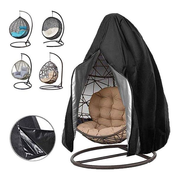

indoor hanging swing balcony egg chair cover with zipper outdoor garden waterproof shade