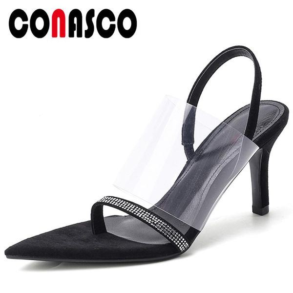 

women sandals arrival summer high heels fashion concise casual pumps rhinestone rome style shoes woman, Black