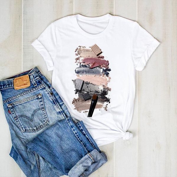 

print cute 3d paint womens brush graphic clothes tee clothing, White