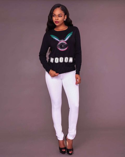 

2021 autumn standard size fashion thickened loose sweater oversized t-shirt, Black;pink