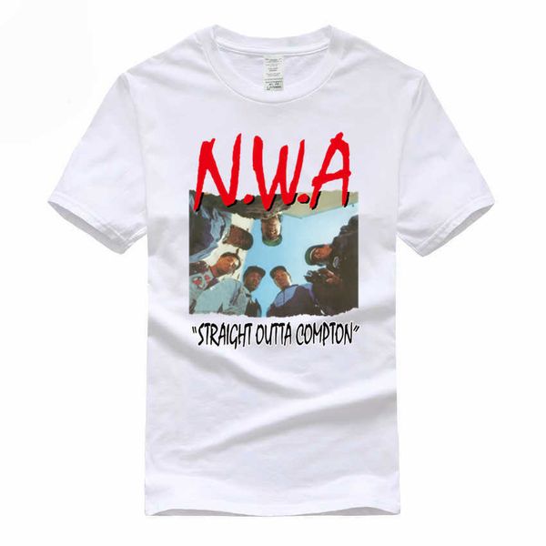 Nwa Straight Outta Compton Euro Tamanho 100% algodão T-shirt de verão Casual O-pescoço camiseta para homens e mulheres GMT300003 210629