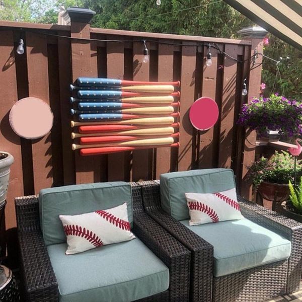 

party decoration arts craft long lasting baseball flag outdoor wall decor for