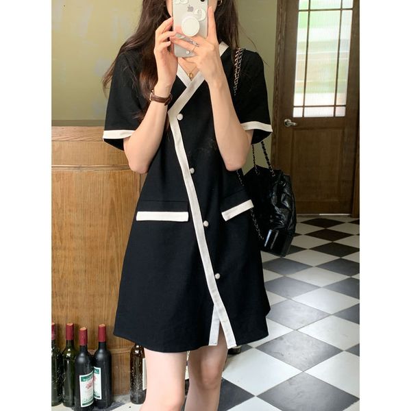 

luxury casual dresses goming senior dign temperament dr's 2021 summer hepburn medium skirt w584h, Black;gray
