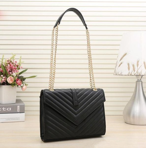 

[in stock] 2021 fashion woman bags handbag pink purse genuine leather women designer messenger cross body wallet on chain envelope bag