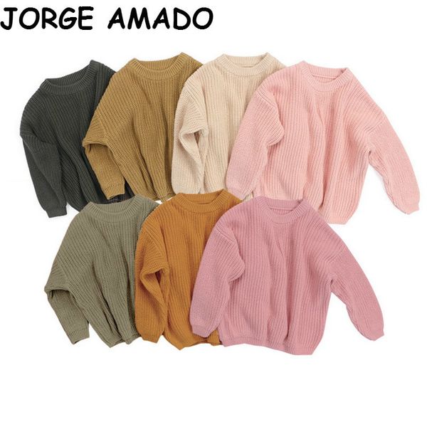 

pullover toddler girl sweater children's knitting girl's long sleeve pure color simple ky001 yeix, Blue