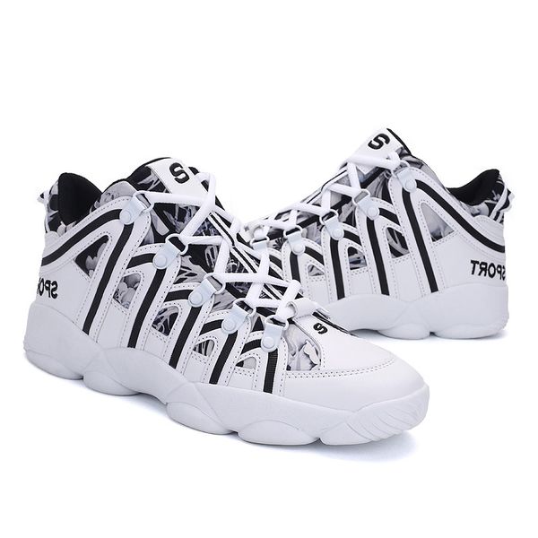 

cross-border men women trainers sports size running shoes high-men's four seasons casual sneakers white thick sole shoe couples code: 3, White;red