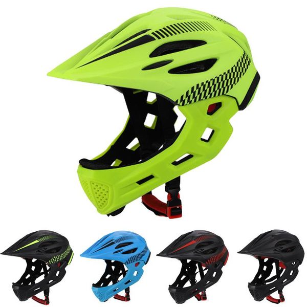 

motorcycle helmets cycling helmet bicycle full face riding with light lamp child safety