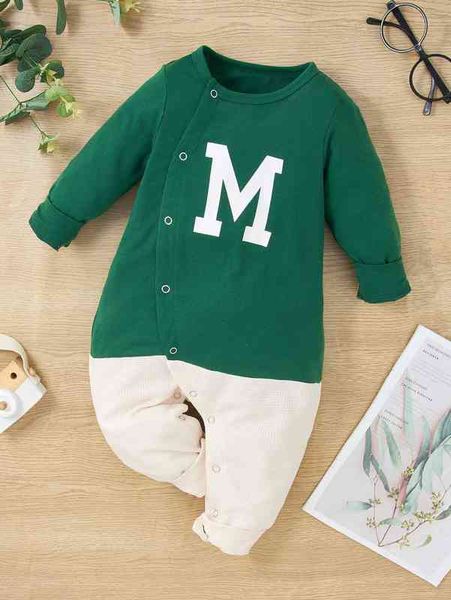 

baby letter graphic colorblock jumpsuit she, Blue