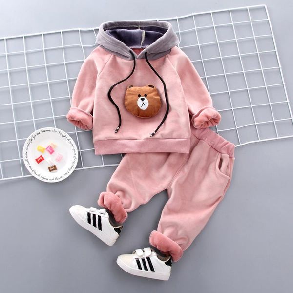

clothing sets wholesale baby boys winter clothes set kids thicken and pants children tracksuit girl outfits, White