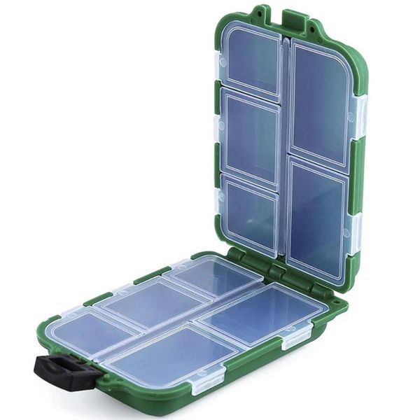 

fishing tackle boxes lure bait waterproof storage box case with10 compartments fish accessories baits #bl2